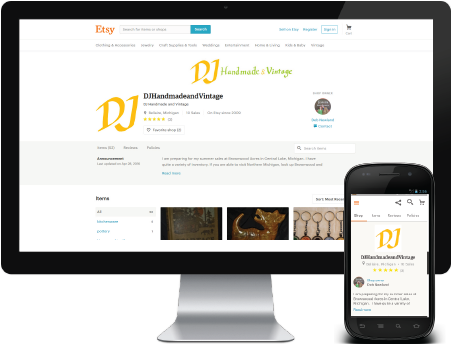 DJ Handmade and Vintage logo