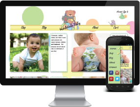 Concept website for handmade baby items.