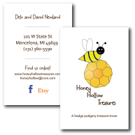 Honey Hollow Treasures business card design